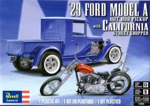 Revell 14565  '29 Ford Model A Pickup w/ Harley Street Chopper model kit 1/25 - Picture 1 of 1