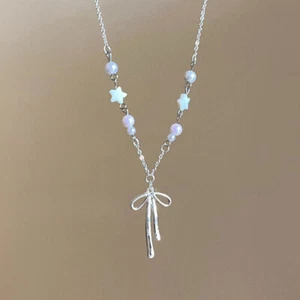 Exquisite Versatile Bowknot Clavicle Chain Elegant Bow Pendant Necklace Gifts-v - Picture 1 of 5