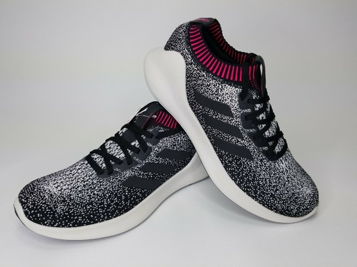 Scarpe da corsa donna Adidas PureBounce + bianche nere Adidas B96494 NUOVE taglia 11