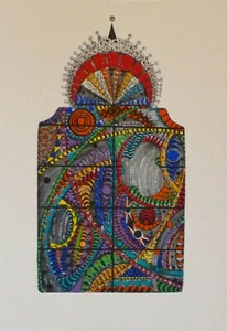 Ovadia Alkara Stain Glass Royale Silkscreen Hand Signed and Numbered art - Picture 1 of 4