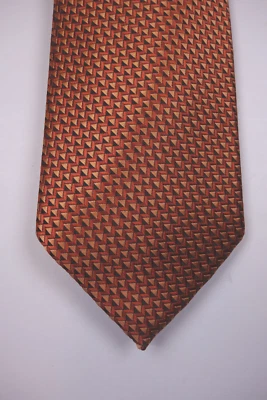 PERRY ELLIS PORTAFOLIO Coñac Marrón Larsone Geo Geométrico Cajas Corbata para el Cuello NUEVO Foto 1 de 2