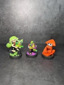 Splatoon Amiibo Alt Color (3) Green Inkling Girl, Orange Squid & Purple Boy* - Picture 1 of 6