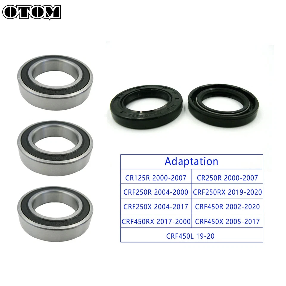 Cojinete de sello de aceite de cubo de rueda delantera trasera para motocicleta para HONDA CRF CRF250R CRF450R Foto 1 de 4