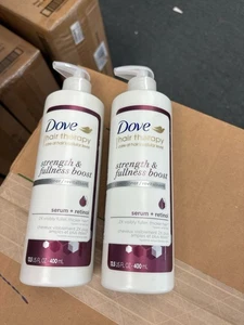 Pack de 2 acondicionadores Dove Hair Therapy Strength & Fullness Boost 400 ml - Imagen 1 de 1
