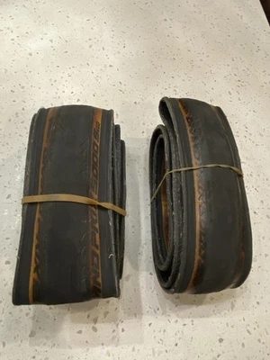 Pair (2) Continental Grand Prix 5000 S TR Tubeless Tire 700x28 Skinwall Tan Wall - Image 1 of 4
