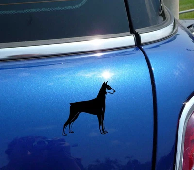 DETAILED DOBERMAN PINSCHER DOBIES DOG GRAPHIC DECAL STICKER ART CAR WALL DECOR - Image 1 of 3