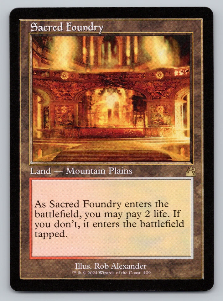 Quadro retrô Sacred Foundry - MTG - Ravnica remasterizado - Imagem 1 de 1