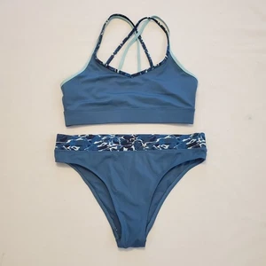 Traje de baño Bondi Active para mujer 10/12 2 piezas azul cintura alta parte inferior talla 10 parte superior talla 12 - Imagen 1 de 9