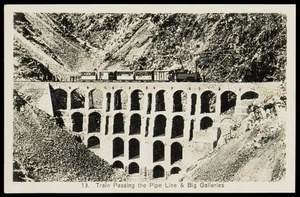 Zug Rohrlinie & große Galerien Viadukt Brücke Kalka-Shimla Postkarte - Bild 1 von 2