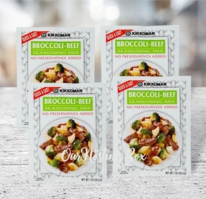 4 Kikkoman Mix Seasoning Broccoli Beef, 1 oz Each - Picture 1 of 2