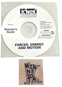 Knex Education Teacher's Guide - Forces, Energy and Motion CD Disc K'nex - Picture 1 of 4