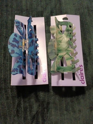 Комплект синий и зеленый заколки от Claire's новый с Ярлыками, были $19,99 каждый - Изображение 1 из 4