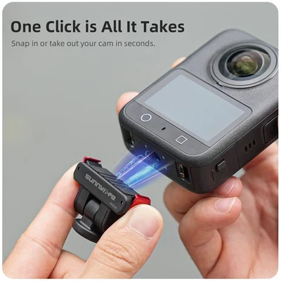 Adaptador magnético montaje de liberación rápida para cámara DJI Osmo 360/Action 5 Pro/4/3/2 Foto 1 de 4