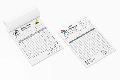 A5 Invoice Receipt Pad Book, FREE P&P, Personalised NCR PAD DUPLICATE SETS - Image 1 of 3