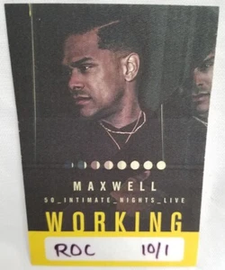 MAXWELL - 50 NOCHES ORIGINAL GIRA DE CONCIERTOS TELA BACKSTAGE PASS ***ÚLTIMO*** - Imagen 1 de 1