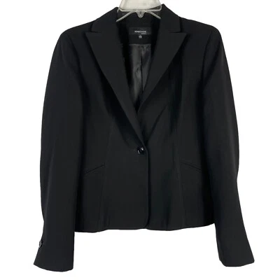 Jones/Wear Black Lined One-Button Business Blazer Jacket Women's Size 4 - Image 1 of 4