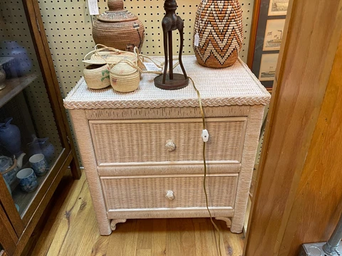 Boho Chic Coastal Lexington Wicker Nightstand by Henry Link Cover