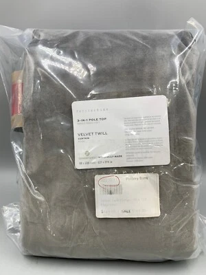 Cortina de sarga de terciopelo Pottery Barn forrada de algodón 50x 108" #P479 Foto 1 de 2