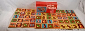 Vintage Wood Picture Matching Dominoes (1974, Galt Toys) Complete - Picture 1 of 9