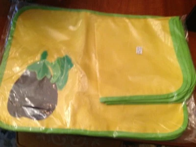 Set Of 4 Vintage Unused “Mullins Square” Veggie Placemats/Napkins - Image 1 of 4