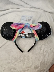 Mickey Minnie Ears Sequin Disney Headband - Black - Imagen 1 de 2
