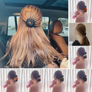 Birds Nest Hair Clip Expandable Bun Fixed Hair Claw Retractable Ponytail Holder - Picture 1 of 19