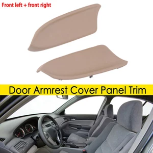 Fits 2008-2012 Honda Accord Leather Door Panels Armrest Cover Front Beige 2PCS - Bild 1 von 7