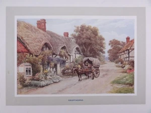 CROPTHORNE OLD POST OFFICE Cottages of Worcestershire c1920's PRINT A.R. Quinton - Picture 1 of 3