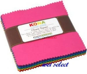 Kaufman Kona Cotton Fabric Classic Palette 41PC 5" Squares Charm Pack CHS-139-41 - Picture 1 of 3