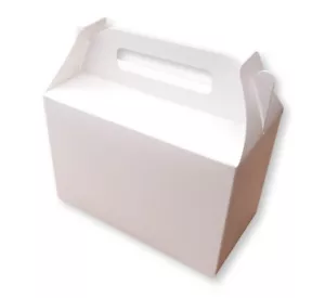 15 WHITE CARDBOARD LUNCH BOXES, PICNIC BAGS, CHILDRENS FOOD BOXES, PARTY BAGS - Picture 1 of 3