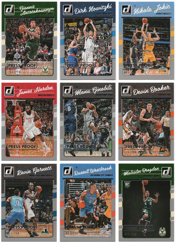 2016-17 Donruss Press Proofs Silver /299 - Pick Any - Image 1 of 1