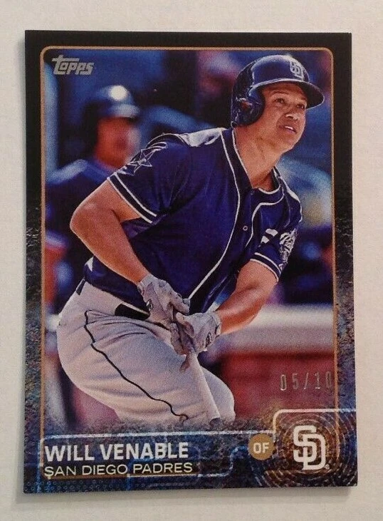 2015 Topps MINI Online Exclusive WILL VENABLE BLACK #05/10 Made Padres #501 - Image 1 of 1