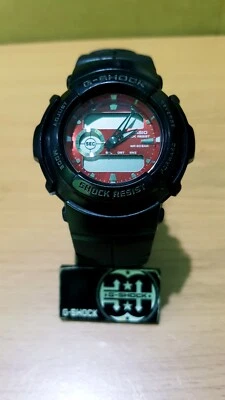 Vintage G-Shock G-300L Army Black Red Chrono Dual Digital-Analog AS IS FOR PART - Image 1 of 4