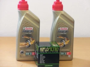 Castrol Power 1 Racing 4T 10W-50 vollsyn / Ölfilter Yamaha YFM700R Raptor alle  - Picture 1 of 1
