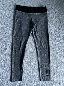 Victoria’s Secret PINK Yoga Leggings Women’s Sz Medium Gray Pants Stretch - Picture 1 of 14