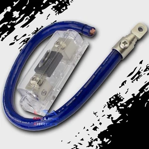 1/0 GAUGE AWG COPPER CABLE KIT WITH PLATINUM ANL FUSE HOLDER RING TERMINAL KIT - Picture 1 of 3
