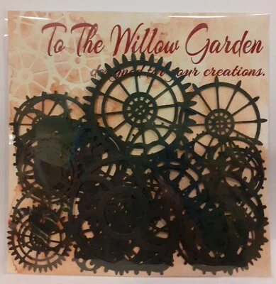 Clock Cogs Steampunk Card Toppers. Black card 180g Pack 32 or 16 - Image 1 of 3