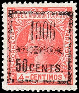Elobey/Annobón - Edi * 34D - 1906 - Alfonso XIII - Sobrecargado - Picture 1 of 1