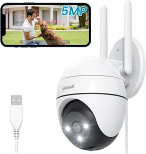 ieGeek 5MP Überwachungskamera Aussen WLAN Dome Kamera Farbiger Nachsicht IP65 - Bild 1 von 9