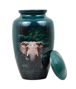 Urna decorativa para mascotas bosque de cremación de elefantes caja cenizas urna de recuerdo urna para mascotas - Imagen 1 de 3