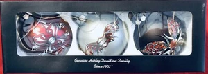 HARLEY DAVIDSON CHRISTMAS GLASS BALL 3 PACK EMBLEM ORNAMENT BULBS HOLIDAY 2010 - Picture 1 of 7