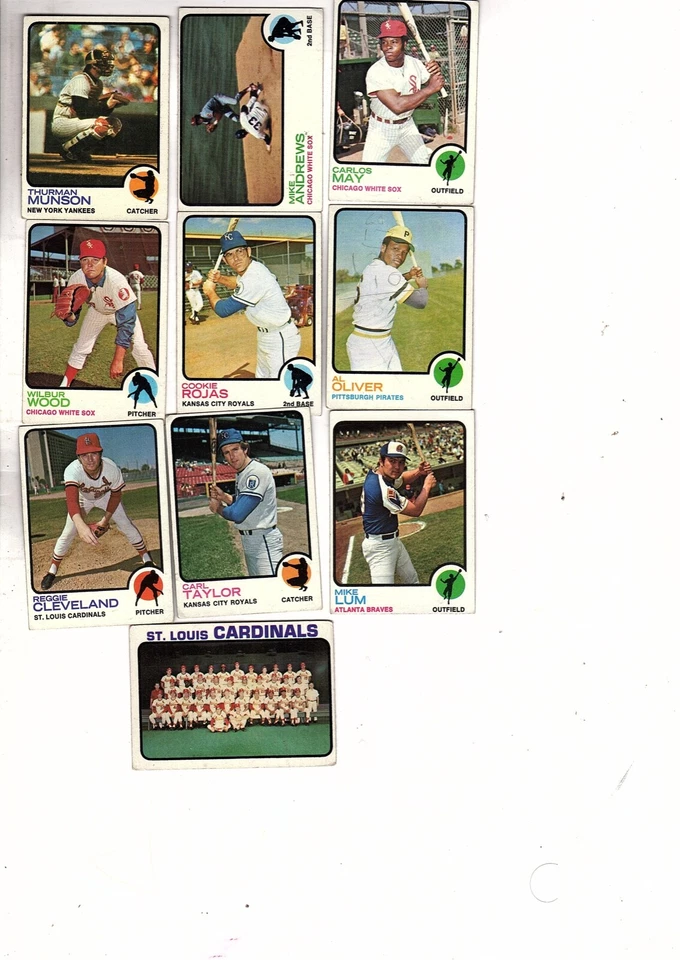 1973 Topps Thurman Munson #142 and 9 more cards  (Ali - Image 1 of 1
