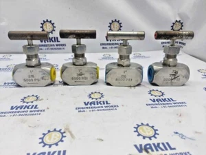High pressure needle valve Size 1 NPT 6000 PSI SS 316 - Picture 1 of 7
