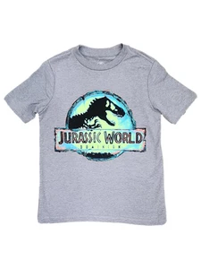 Jurassic Park Boys Gray Jurassic World T-Rex Dinosaur Tee Shirt T-shirt XL 14-16 - Picture 1 of 1