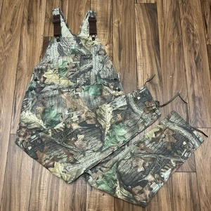 Vtg Redhead Overall Bibs Double Knee Camo USA Made Button Fly Mens Large - Picture 1 of 16