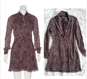 Rebecca Minkoff Silk Dress, Long sleeve, tie neck - Picture 1 of 18