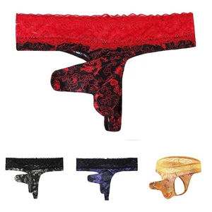 Yellow Briefs GString Thongs Men Sexy Polyester Panties 60 88cm Underwear - Picture 1 of 8