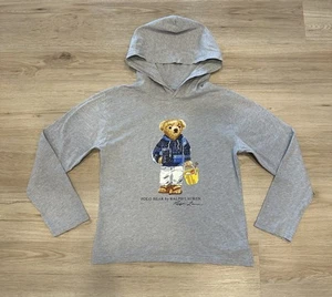 POLO RALPH LAUREN Hoodie Youth Large 14-16 Polo Bear Sweatshirt Jumper Pullover - Picture 1 of 14