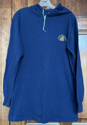 Camisa Manga Larga FBI NATIONAL ACADEMY Azul Marino, Logo Bordado, Capucha GRANDE Foto 1 de 4