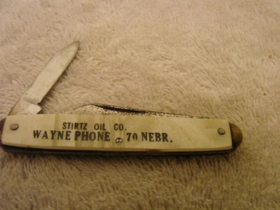 WAYNE NEBRASKA STIRTZ OIL CO. PH. 70 POCKET KNIFE - Image 1 of 2